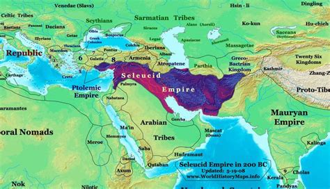 Seleucid Empire 200BC | Parthian empire, Historical maps, Map