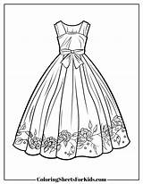 Dress Coloring Pages Free PDF  Sheets For Kids sketch template