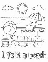 Coloring Pages For Kids Beach sketch template