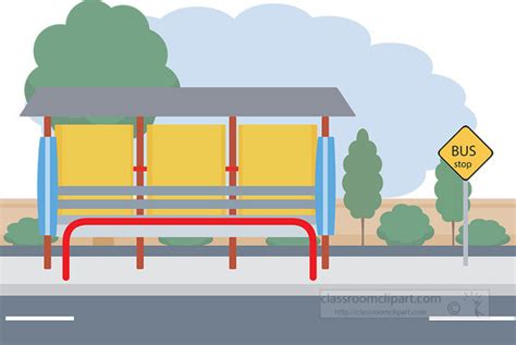 Architecture and Buildings Clipart-bus stop clipart