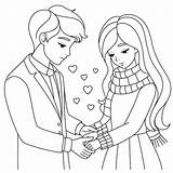 Premium Vector  A couple Is Holding Hands Romantically coloring Page sketch template