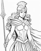 Athena Goddess Of Wisdom Coloring Pages  Greek Mythology sketch template