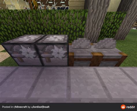 The old Bedrock stonecutter compared to the new one. : r/Minecraft