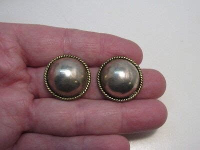 sterling silver button earrings | eBay