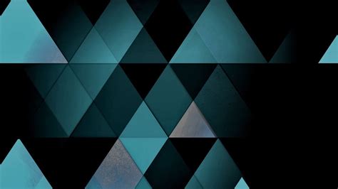 Blue Black Geometric Triangle Shapes Pattern HD Geometric Wallpapers ...