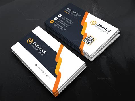 Corporate Visiting Card Template 000470 - Template Catalog