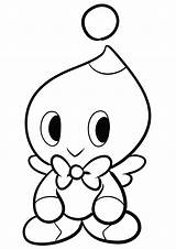 Sonic Chao Personagem Tudodesenhos Sketch Coloring Page sketch template