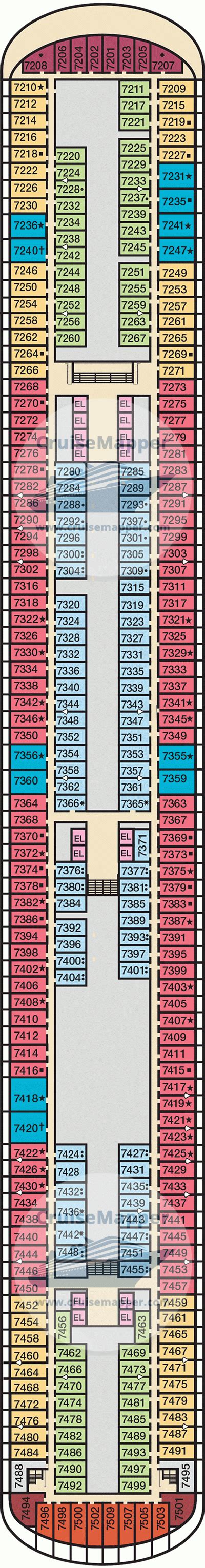 Carnival Firenze deck 7 plan | CruiseMapper