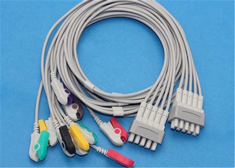 Hellige / GE MAC500 Ekg Wires , Ekg Medical Cables With Banana 4.0mm / Clip