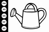 Outline Watering Can SVG Coloring Page 4138346 sketch template