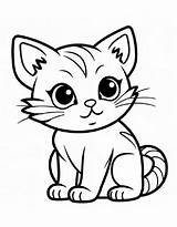 Cat Coloring Pages Free Printable PDF sketch template