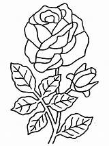 Cartoon Rose Flower Coloring Page sketch template