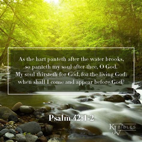 "As the Hart Panteth after the Water" - Psalm 42:1-2 KJV | Psalms, Psalm 42, Kjv