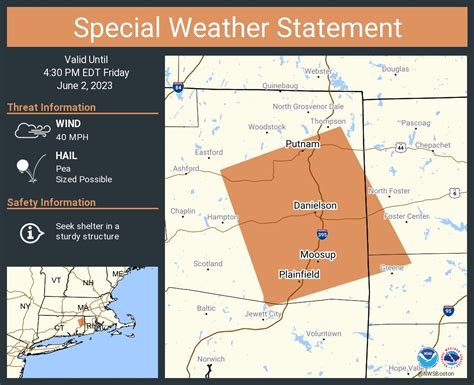 NWS Boston on Twitter: "A special weather statement has been issued for Putnam CT, Danielson CT ...