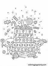Drawing Halloween Candy Coloring Page  Free Printable Pages sketch template