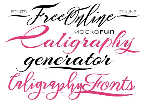 Calligraphy Font Generator - MockoFUN