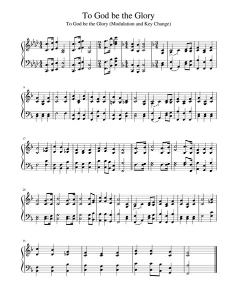 To God be the Glory Sheet music for Piano (Solo) Easy | Musescore.com