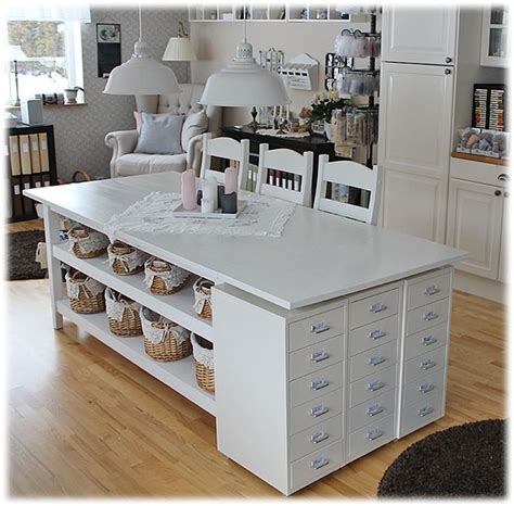 Cheap Craft Room Furniture Ideas From IKEA 22 | Craft tables with ...