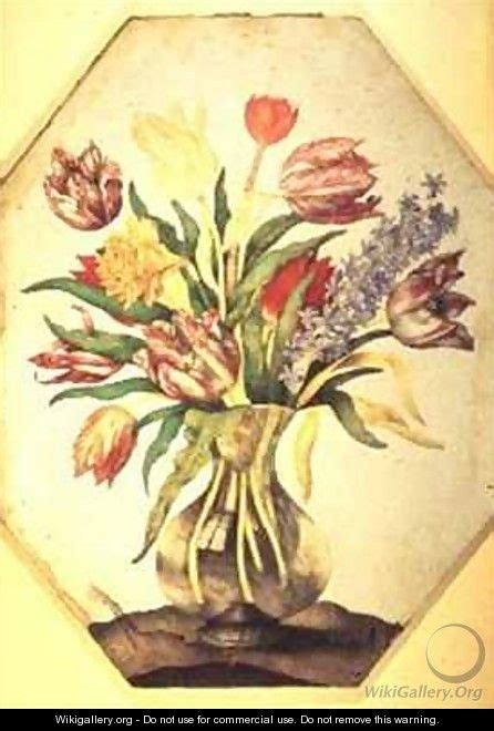 Glass Vase of Tulips with a Hyacinth - Giovanna Garzoni - WikiGallery ...