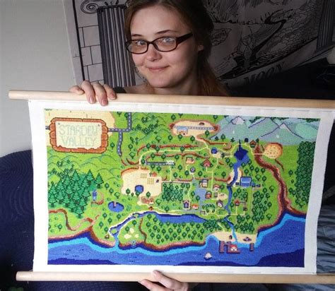 Finished this cross stitch Stardew Valley map today! | Cross stitch, Stardew valley, Cross ...