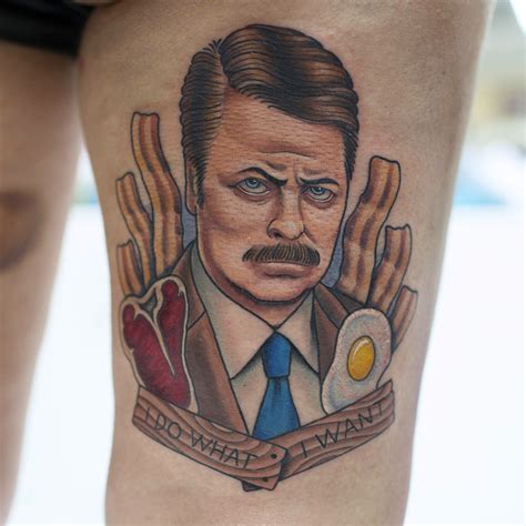Ron Swanson Bacon and Eggs Tattoo - Parks and Recreation Photo (38378863) - Fanpop