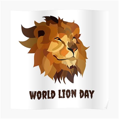 "lion day world art design beautiful new" Poster for Sale by Makabas ...