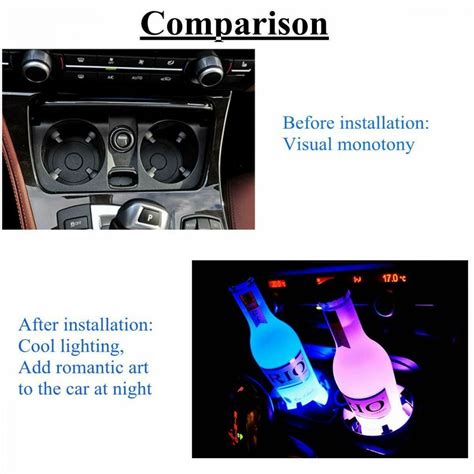 2X Super Bright Custom LED Cup Holder Lights|CarLEDLogo