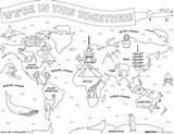Coloring Page Of The World sketch template