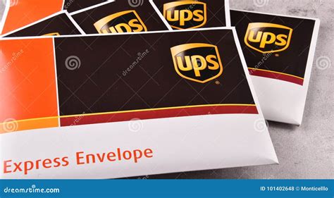 Envelopes of Uinited Parcel Service or UPS Editorial Stock Photo ...