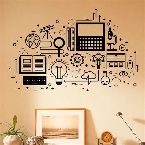 Computer Technology Wall Decal Vinyl Sticker Science Education Home ...