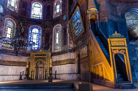 Interior View in Aya Sofia Temple in Istanbul Stock Photo - Image of travel, holy: 50257340