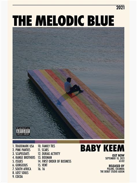 "Baby Keem The Melodic Blue Poster - Album Cover Poster - Poster Print - Wall Art - Home Decor ...