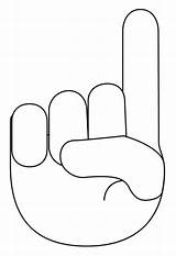Finger Pointing Coloring Pages Colouring Drawing Para Hands Colorear  sketch template
