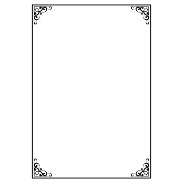 Black Border A4 Page Paper, Black Border, A4 Border, Borders PNG Transparent Clipart Image and ...