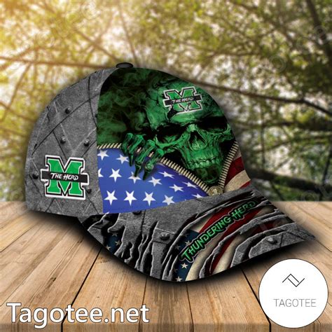 Marshall Thundering Herd Mascot Custom Caps - Tagotee