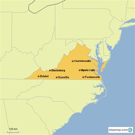 StepMap - Virginia Map (TVD VERSION - Landkarte für USA