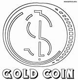 Gold Coins Coloring Page sketch template