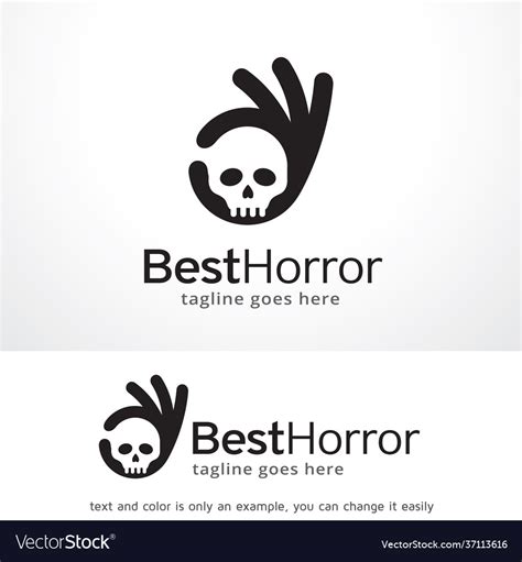 Best horror logo template design emblem Royalty Free Vector