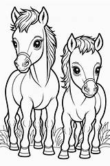 Horse Coloring Pages Horses Jumping Sketch Page sketch template