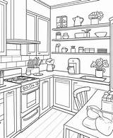 Premium AI Image  coloring pages For Adults To Print kitchen sketch template