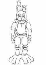 Withered bonnie Fnaf coloring Page For Kids Free Five Nights At Freddy  sketch template