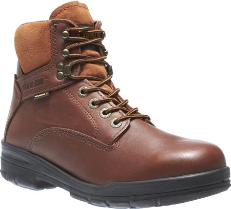 Wolverine Men's DuraShocks SR Leather Steel Toe 6" Work Boot W03120 Wide Width Available - Brown