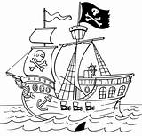 Ship Pirate Coloring Pirates Caribbean Pages Sea Sinking Sunken Drawing  sketch template