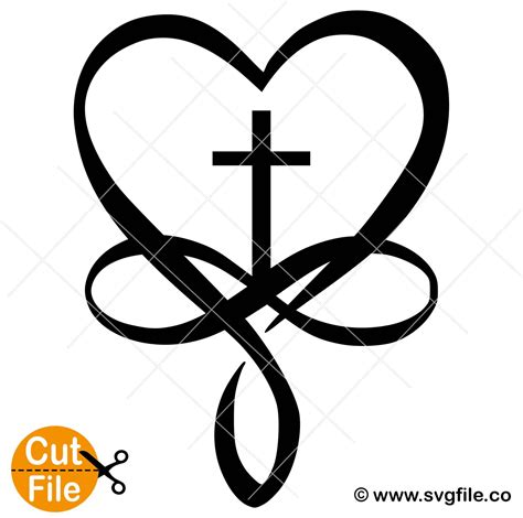 Heart Cross SVG - Svgfile.co - 0.99 Cent SVG Files - Life Time Access