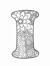 Alphabet Coloring Pages Mandala sketch template