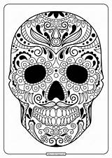 Free Printable Skull Coloring Pages sketch template