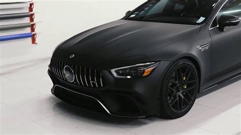 AMG GT 63 Wrapped in Dead Matte Black - YouTube