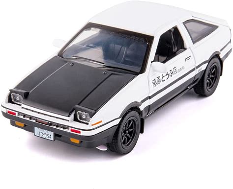 Amazon.com: BDTCTK 1/32 AE86 Initial D Model Car, Zinc Alloy Pull Back Toy car with Sound and ...