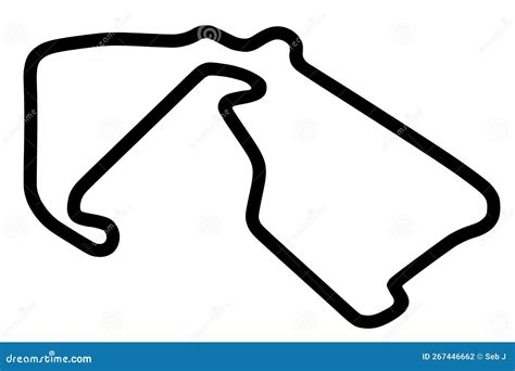 Silverstone Grand Prix Circuit Stock Vector - Illustration of racetrack ...