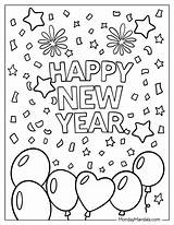 32 New Year Coloring Pages Free PDF Printables sketch template